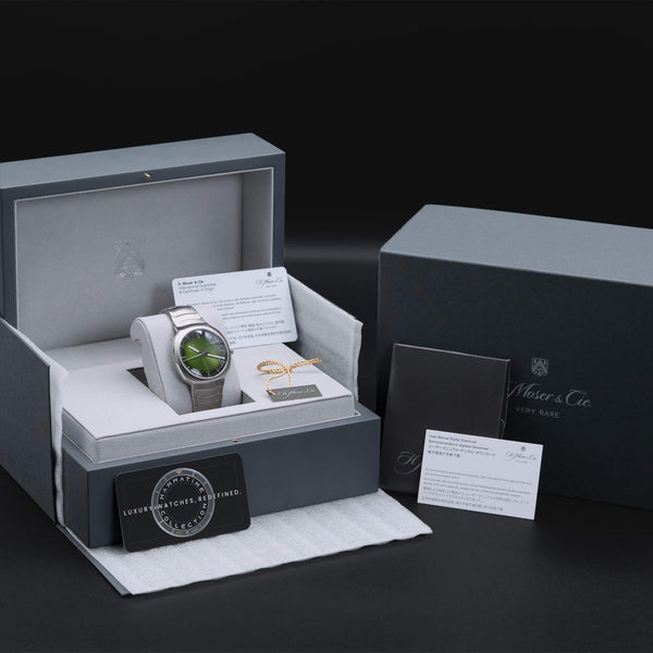 H.Moser & Cie Streamliner Matrix Green 6201-1200 40mm 2024 NEW Box & Papers