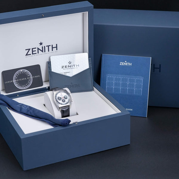 Zenith Chronomaster El Primero A384 Revival Silver Dial with box and papers