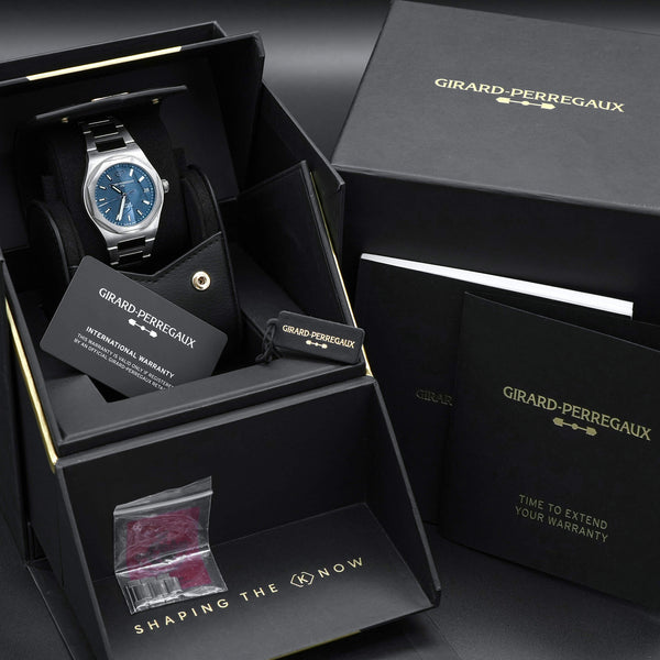 Girard-Perregaux GP Laureato Blue Dial 42mm Box & Papers
