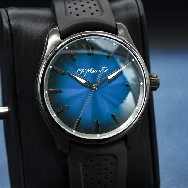H. Moser & Cie Pioneer Centre Seconds 3200-1205 Funky Blue Fume Dial 43mm 2021 B