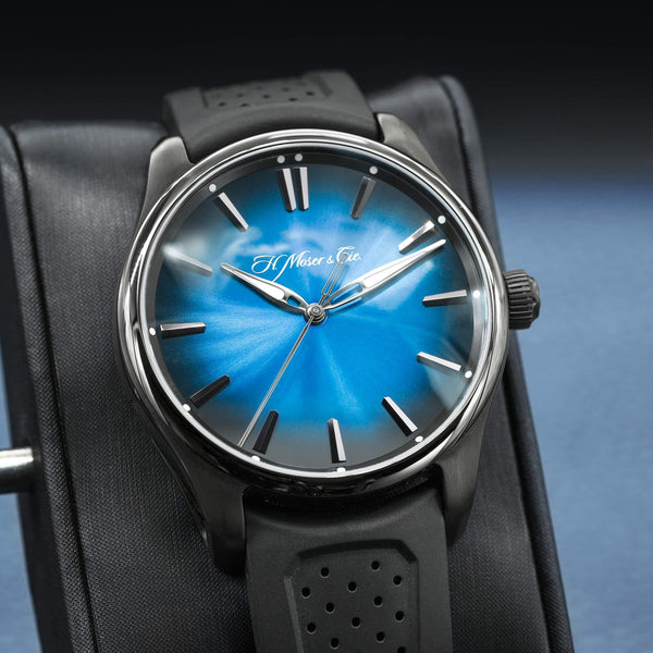 H. Moser & Cie Pioneer Centre Seconds 3200-1205 Funky Blue Fume Dial 43mm 2021 B