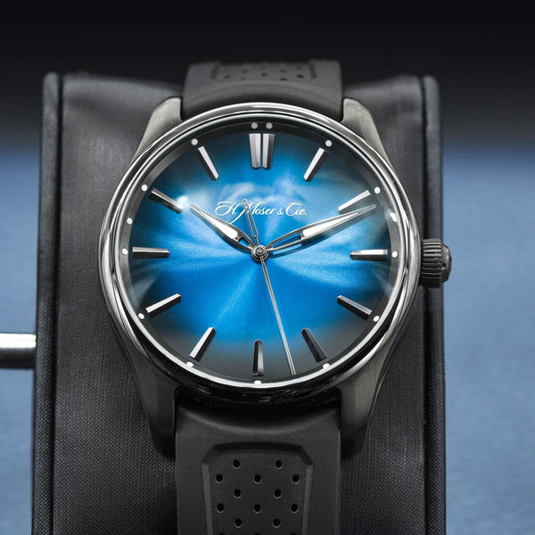 H. Moser & Cie Pioneer Centre Seconds 3200-1205 Funky Blue Fume Dial 43mm 2021 B