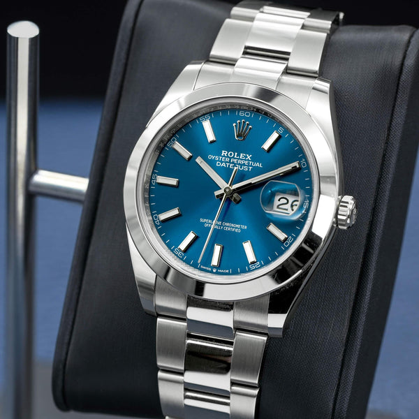 Rolex Datejust 126300 Blue Dial Oyster Box & Papers