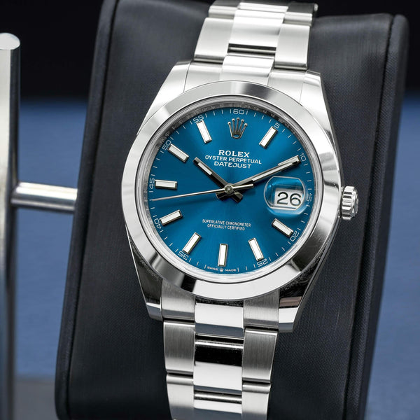 Rolex Datejust 126300 Blue Dial Oyster Box & Papers