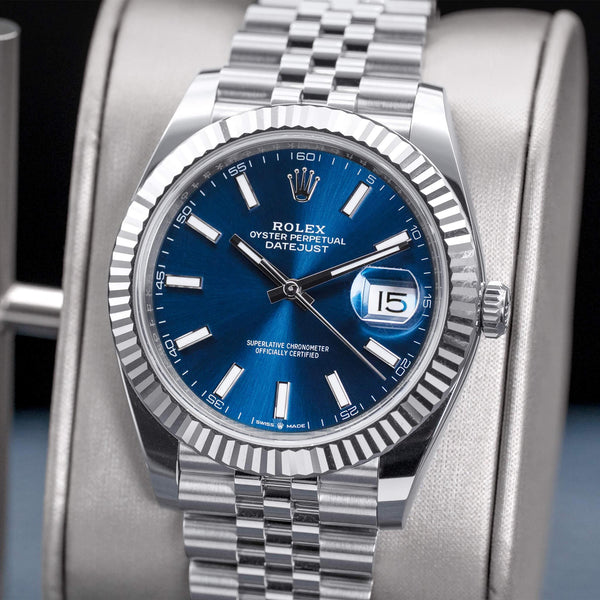 Rolex Datejust 126334 Blue Dial Fluted Jubilee 41mm NEW Box & Papers