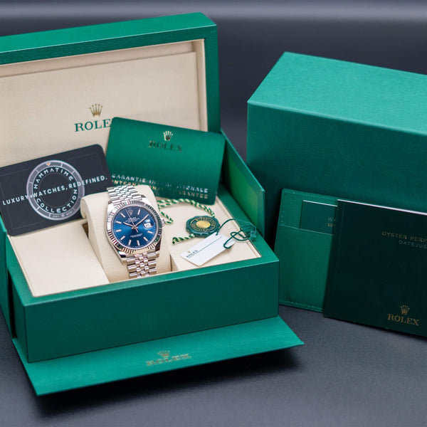 Rolex Datejust 126334 Blue Dial Fluted Jubilee 41mm NEW Box & Papers
