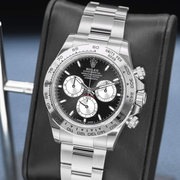 Rolex Daytona “Baby LeMans” 126509 White Gold Black Dial 40mm Box & Papers