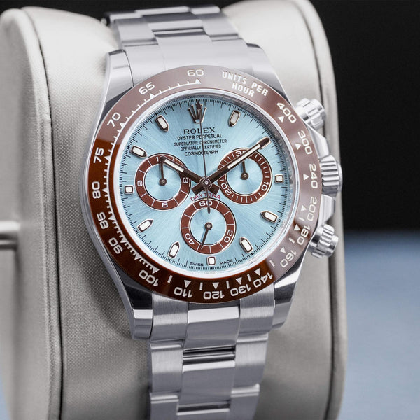Rolex Daytona Platinum “Platona” Ice Blue Dial 116506 40mm Box & Papers