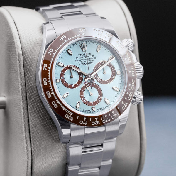Rolex Daytona Platinum “Platona” Ice Blue Dial 116506 40mm Box & Papers