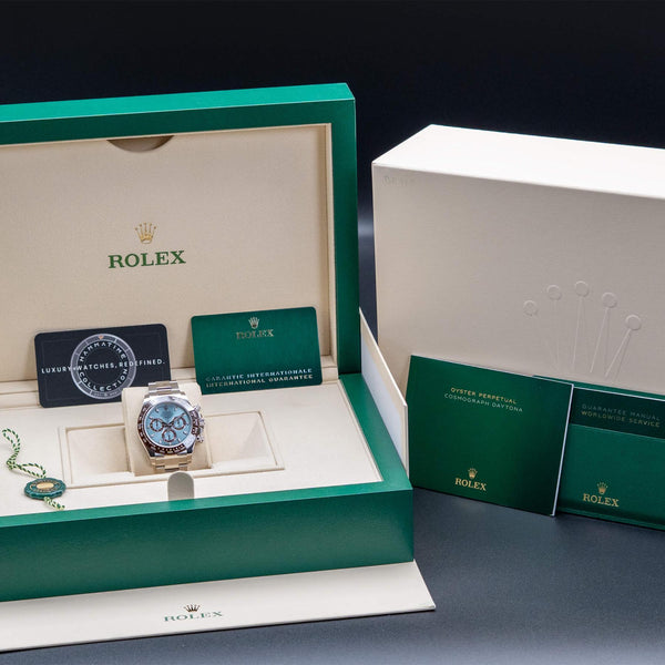 Rolex Daytona Platinum “Platona” Ice Blue Dial 116506 40mm Box & Papers