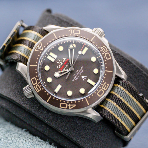 Further front view of Omega Seamaster Diver 300M No Time To Die 007 Edition 42mm 2021