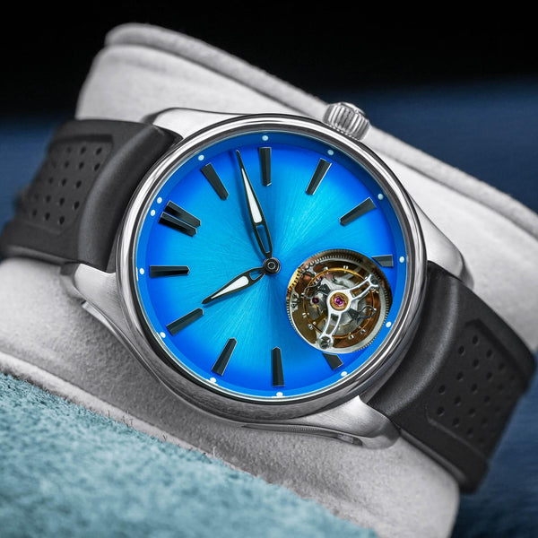 H.Moser & Cie Pioneer Tourbillon Arctic Blue 40mm 2024 Box & Papers