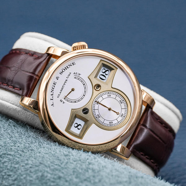 A. Lange & Sohne Zeitwerk 140.032 Rose Gold 41.9mm 2017 Box & Papers