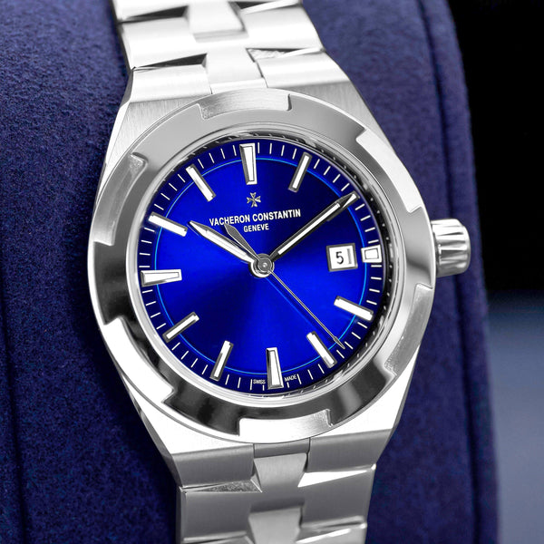 Vacheron Constantin Overseas 4600V Womens Blue Dial 34.5mm Box & Papers