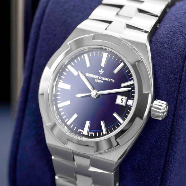 Vacheron Constantin Overseas 4600V Womens Blue Dial 34.5mm Box & Papers