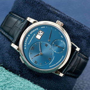 A. Lange & Sohne ‘Blue Series’ Lange-1 191.028 White Gold 38.5mm Box & Papers