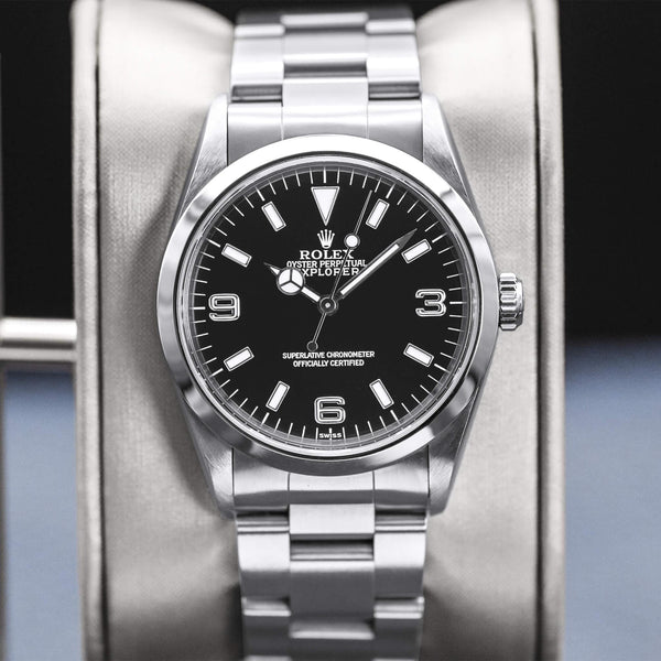 Rolex Explorer 14270 36mm Black Dial Box & Papers