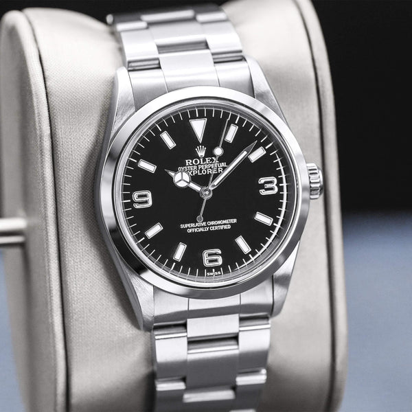 Rolex Explorer 14270 36mm Black Dial Box & Papers