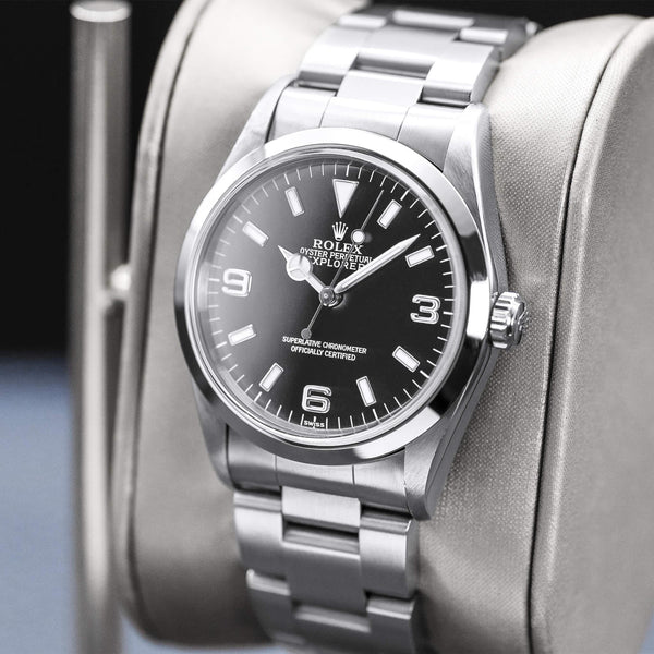 Rolex Explorer 14270 36mm Black Dial Box & Papers