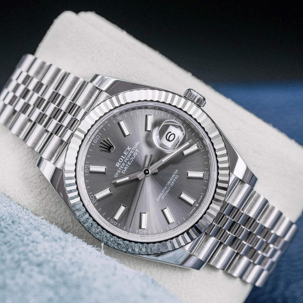 Front view of Rolex Datejust 126334 “Rhodium” Dial 