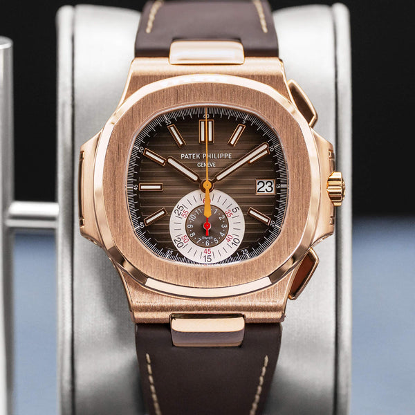 Patek Philippe Nautilus Chrono 5980R Rose Gold Brown Dial 2010 Box & Papers