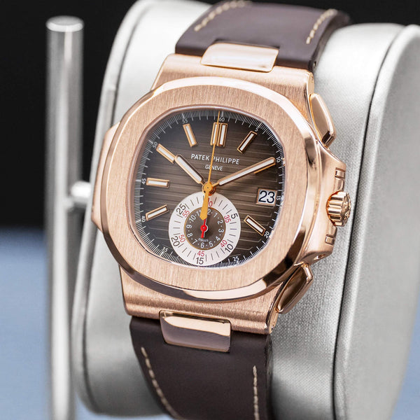 Patek Philippe Nautilus Chrono 5980R Rose Gold Brown Dial 2010 Box & Papers