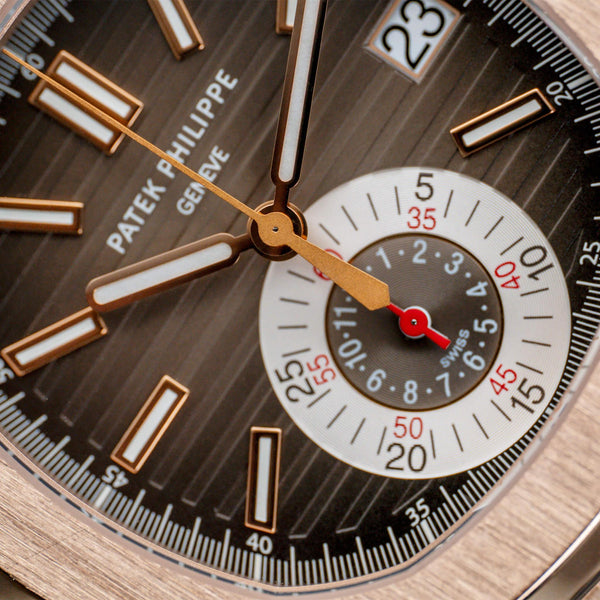 Patek Philippe Nautilus Chrono 5980R Rose Gold Brown Dial 2010 Box & Papers