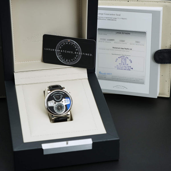 A. Lange & Sohne Zeitwerk 140.029 White Gold 41.9mm Box & Papers