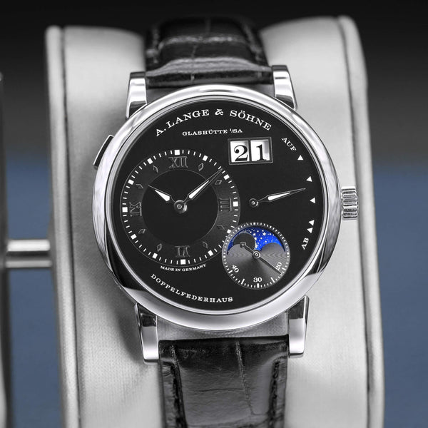 Slight angled view of A. Lange & Sohne Lange 1 192.029 Moon Phase 