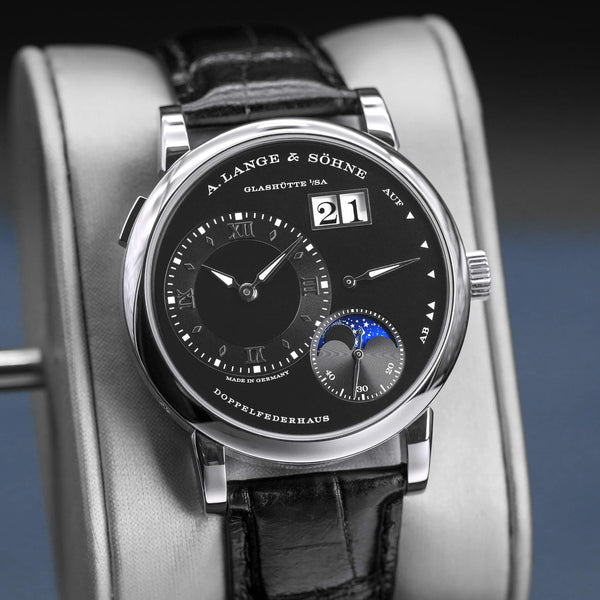 Angled view with reflection of A. Lange & Sohne Lange 1 192.029 Moon Phase