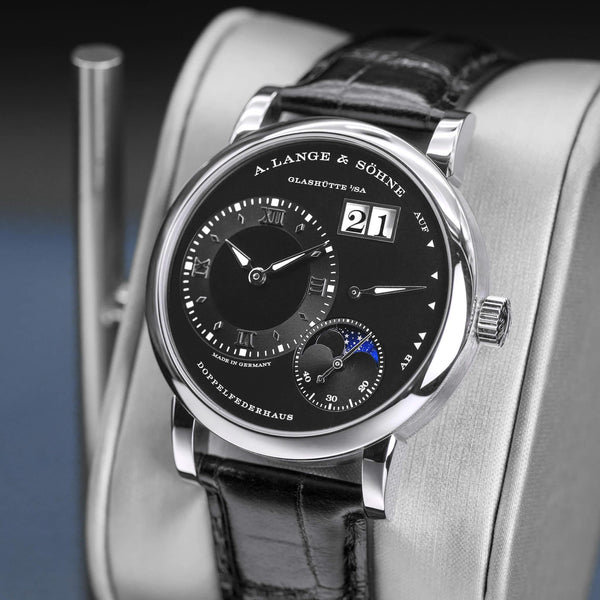 Angled opposing view with reflection of A. Lange & Sohne Lange 1 192.029 Moon Phase