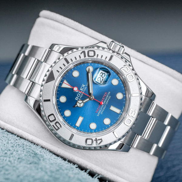 Further front view of Rolex Yacht-Master 126622 "Captain America" Blue Dial