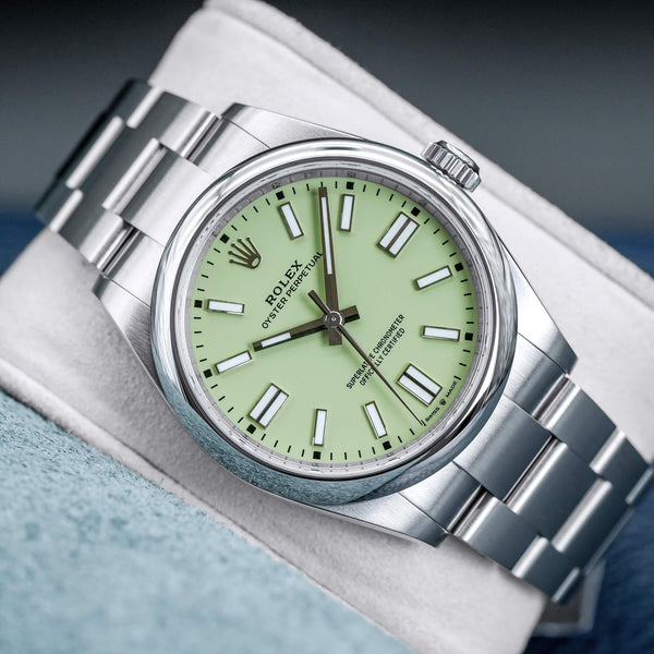 Rolex Oyster Perpetual 134300 Pistachio Dial 41mm 2025 Box & Papers