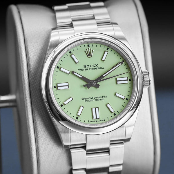 Rolex Oyster Perpetual 134300 Pistachio Dial 41mm 2025 Box & Papers