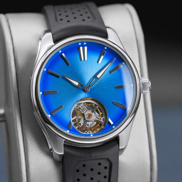 H.Moser & Cie Pioneer Tourbillon Arctic Blue 40mm 2024 Box & Papers
