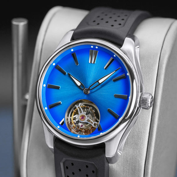 H.Moser & Cie Pioneer Tourbillon Arctic Blue 40mm 2024 Box & Papers