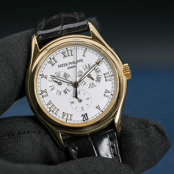 Front view of Patek Philippe Annual Calendar 5035J Yellow Gold 