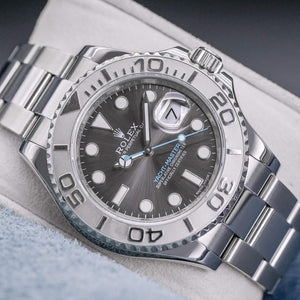 Front view of Rolex Yacht-Master 116622 Rhodium Dial 
