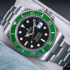 Front view of Rolex Submariner “Starbucks” 126610LV Black Dial