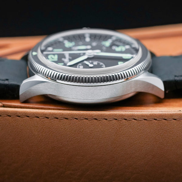 Opposite side view of Breguet Type XX Chronograph 2057ST Black Dial 