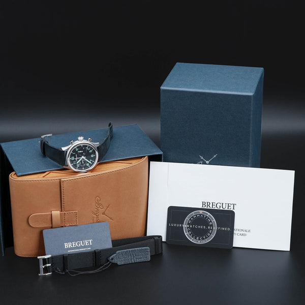Breguet Type XX Chronograph 2057ST Black Dial with box and papers