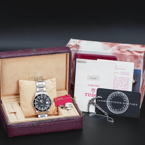 Tudor Submariner 75090 Black Dial with box and papers
