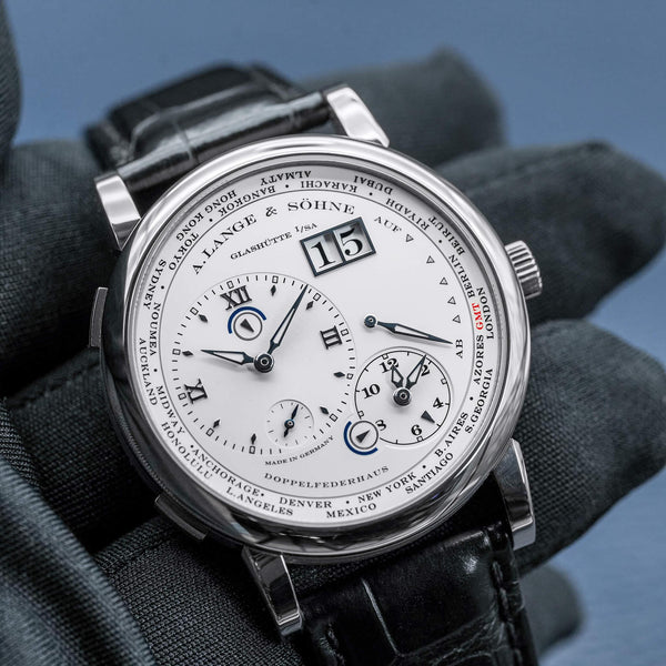 A. Lange & Sohne Lange 1 Timezone 116.039 Silver Dial 41.9mm 2016 Box & Papers