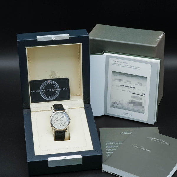 A. Lange & Sohne Lange 1 Timezone 116.039 Silver Dial 41.9mm 2016 Box & Papers