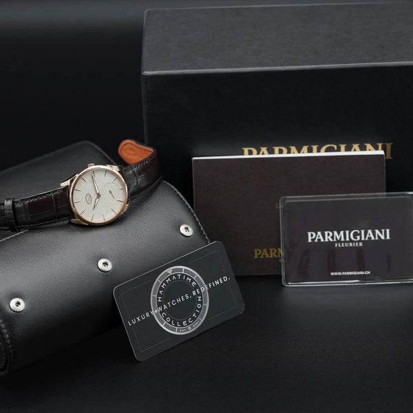 Parmigiani Fleurier Tonda 1950 Rose Gold White Dial with box and papers