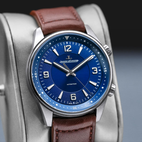 Close-up angled view of Jaeger-LeCoultre Polaris Q9008480 Blue Dial