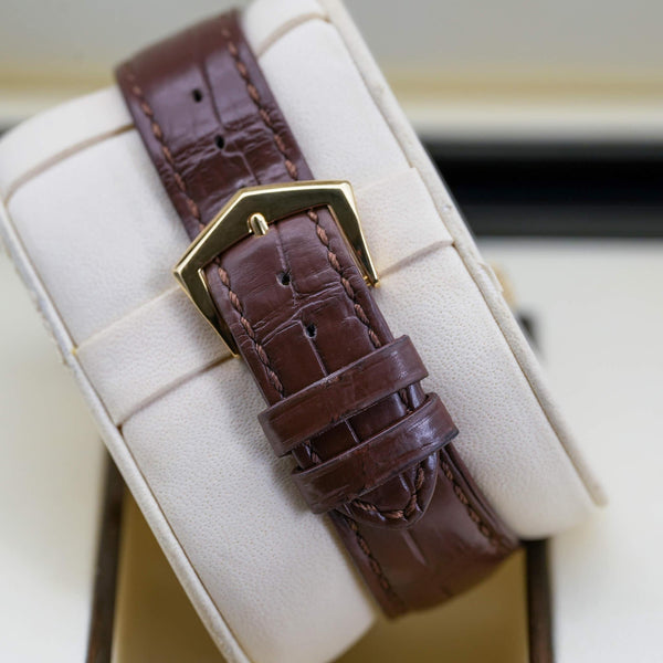 Patek Philippe Calatrava 5227J Ivory Dial strap and buckle detail