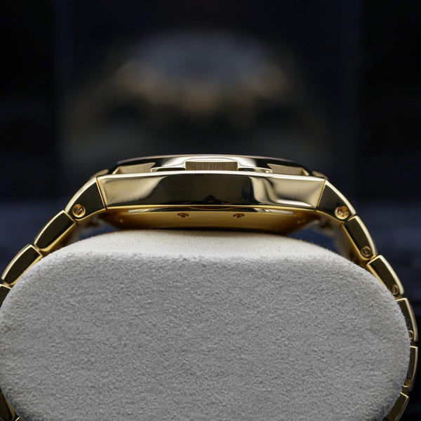 Opposite side view of Vacheron Constantin Overseas 49150 Yellow Gold White Dial