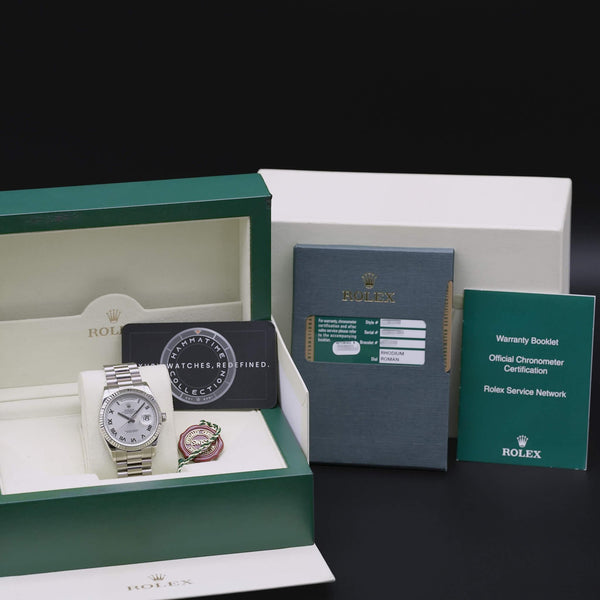 Rolex Day-Date 118239 Silver Dial with box and papers