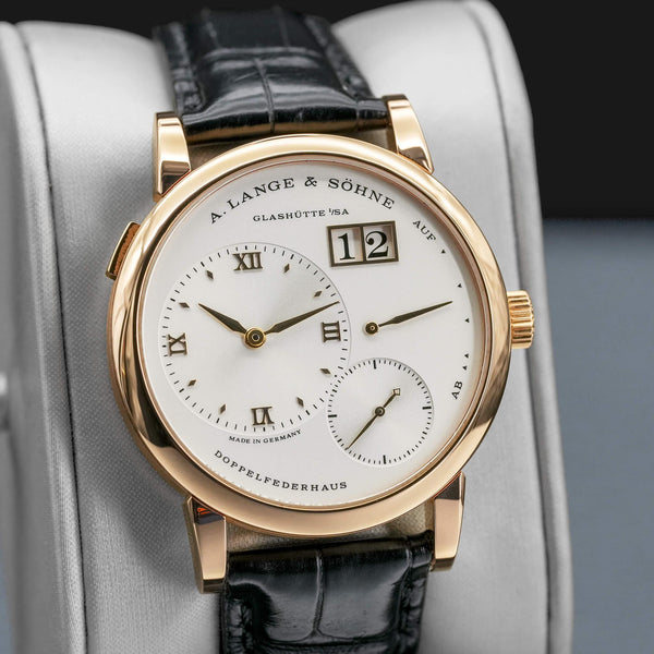 Close-up angled view of A. Lange & Sohne Lange 1 191.032 Rose Gold